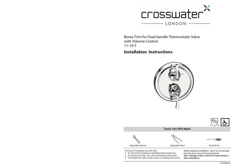 Crosswater Berea 11-19-T installation instructions
