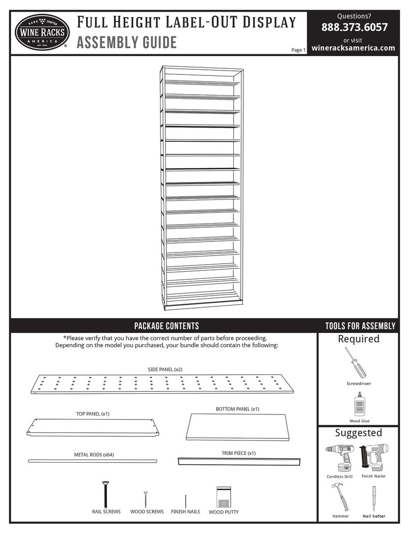 Wine racks America CV-FH-DISP17-M User manual Wine racks America CV-FH-DISP17-M User manual