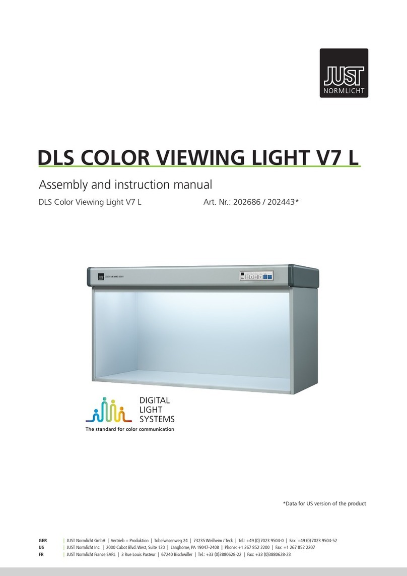 JUST NORMLICHT DLS COLOR VIEWING LIGHT V7 L User guide