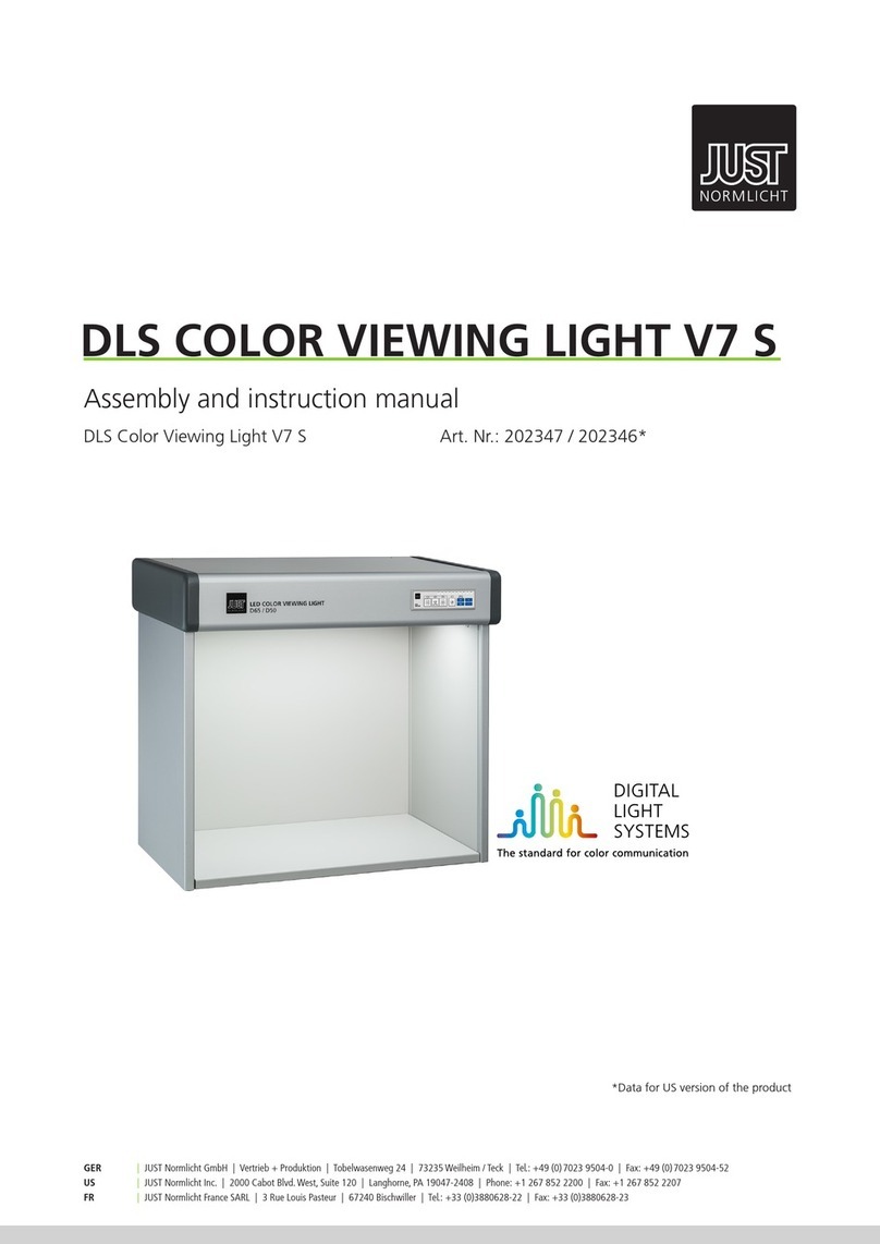 JUST NORMLICHT DLS COLOR VIEWING LIGHT V7 S User guide