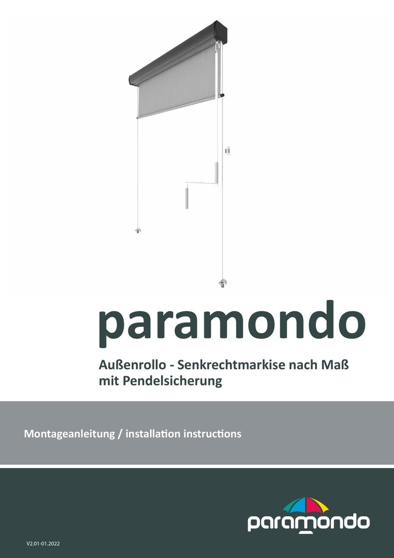 paramondo AuBenrollo - Senkrechtmarkise nach MaB User manual
