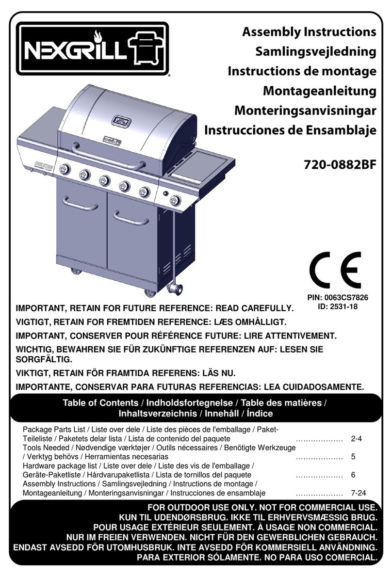 Nexgrill 720-0882BF Assembly instructions