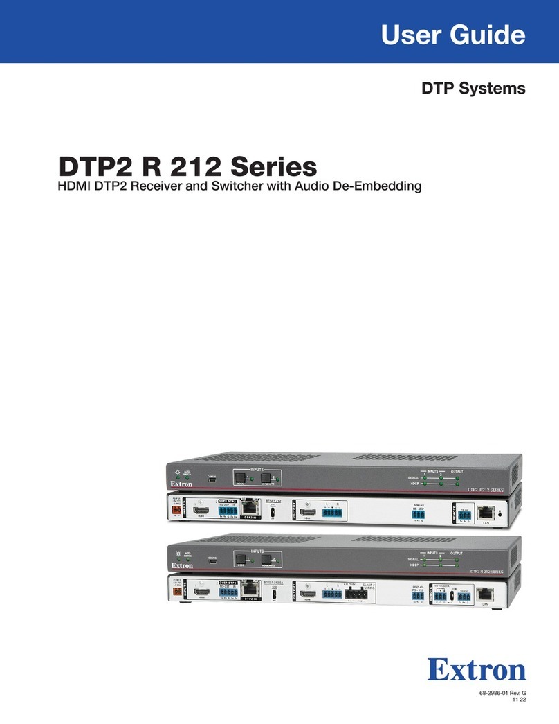 Extron electronics DTP2 R 212 Series User manual Extron electronics DTP2 R 212 Series User manual