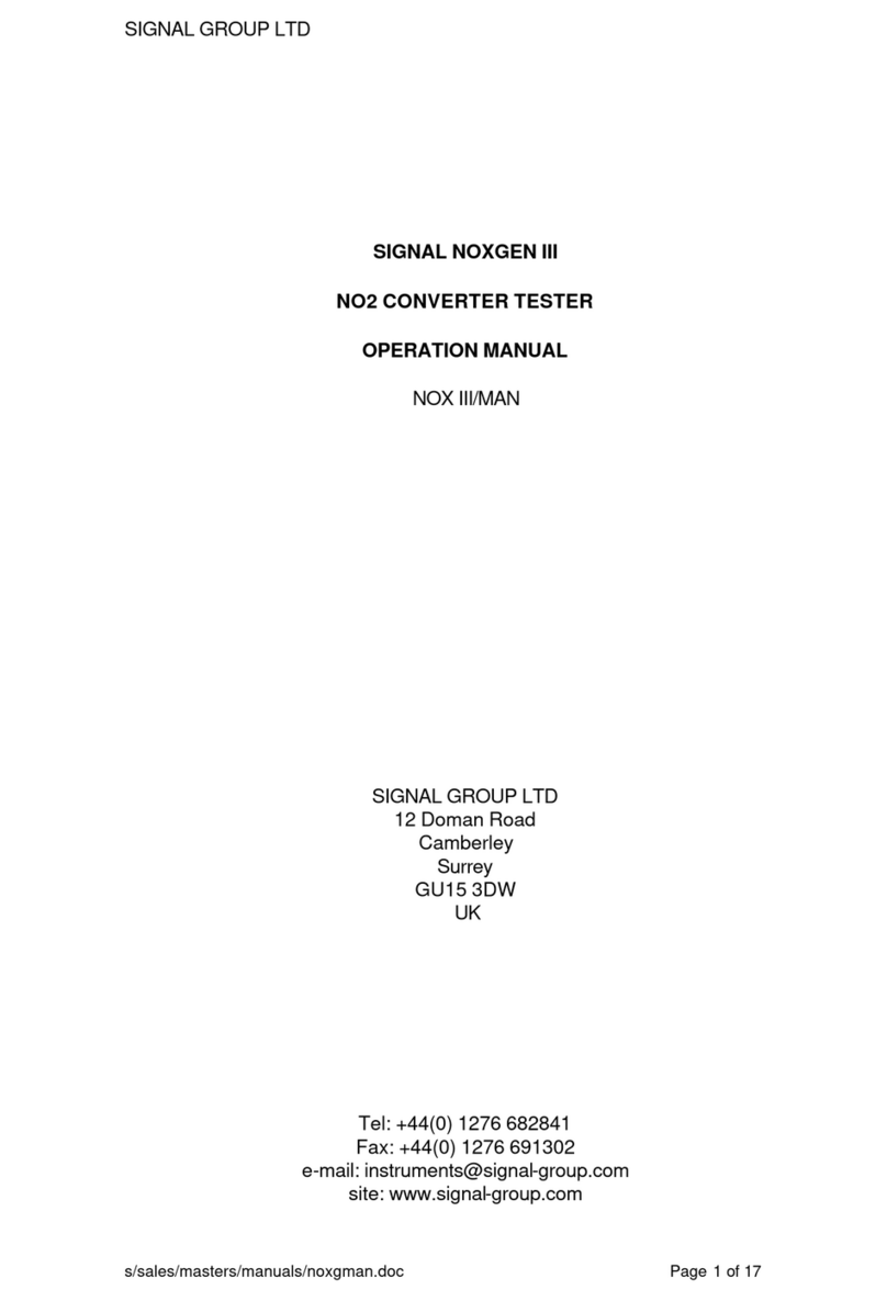 Signal NOXGEN III Operation manual