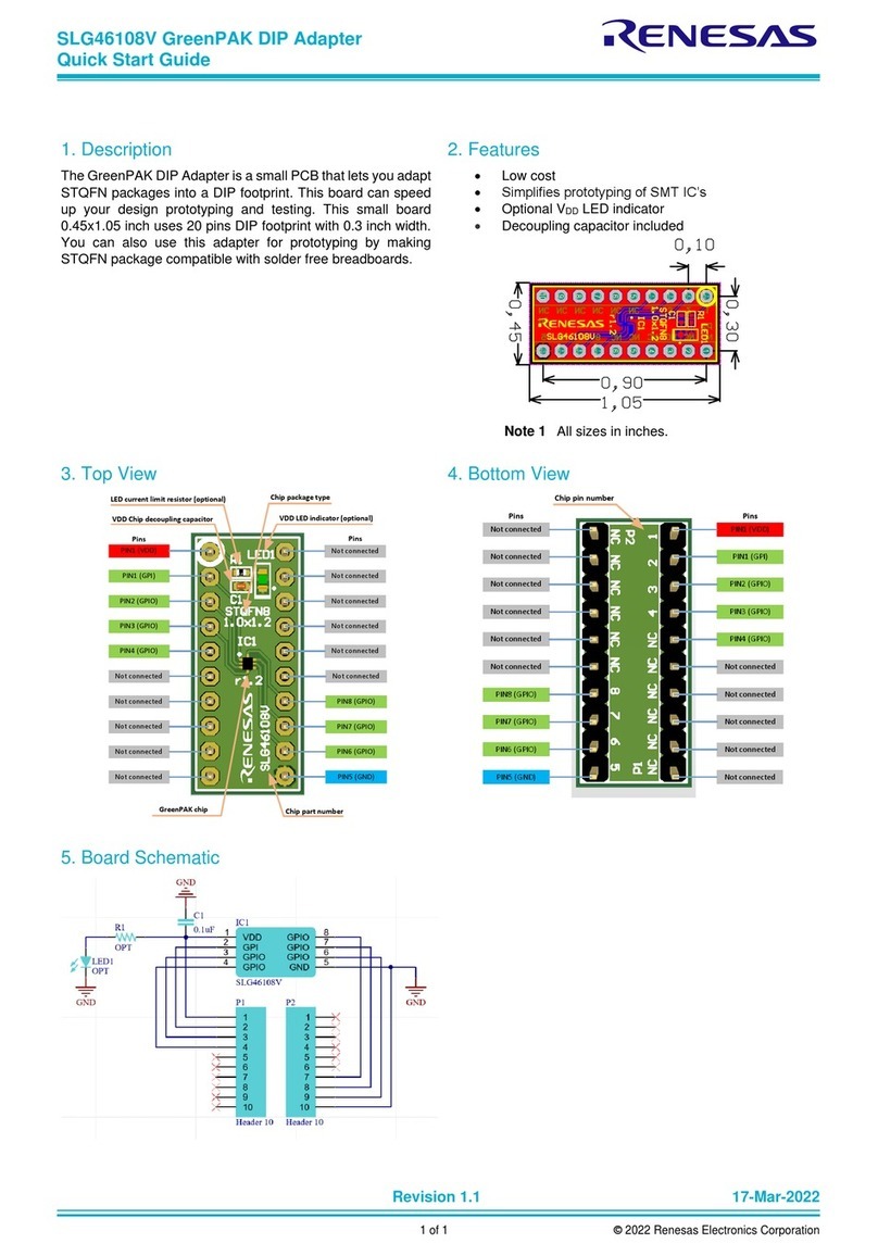 Renesas GreenPAK SLG46108V quick start guide