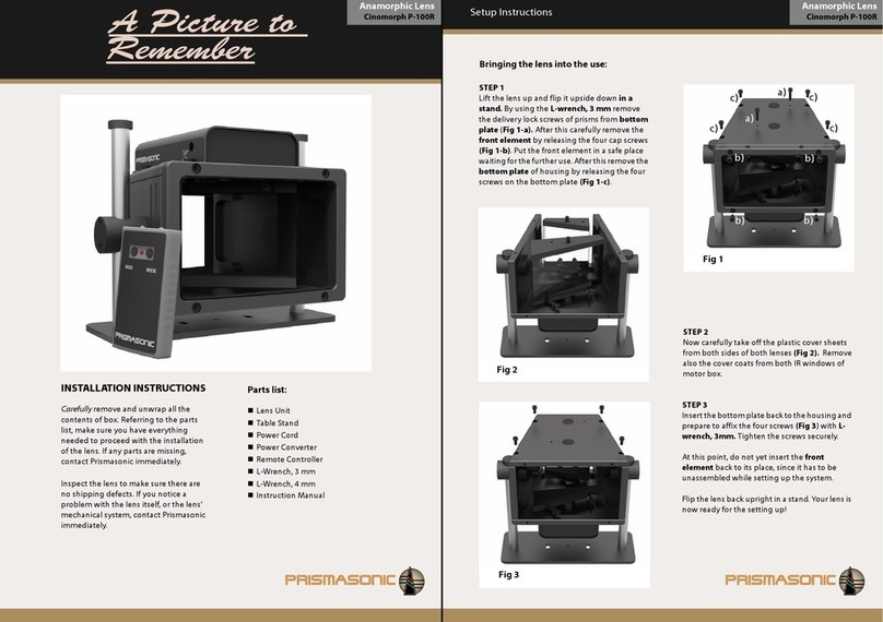Prismasonic Cinomorph P-100R Setup instructions