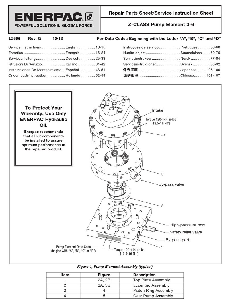 Enerpac DC8143900 Instruction and Repair Parts Sheet