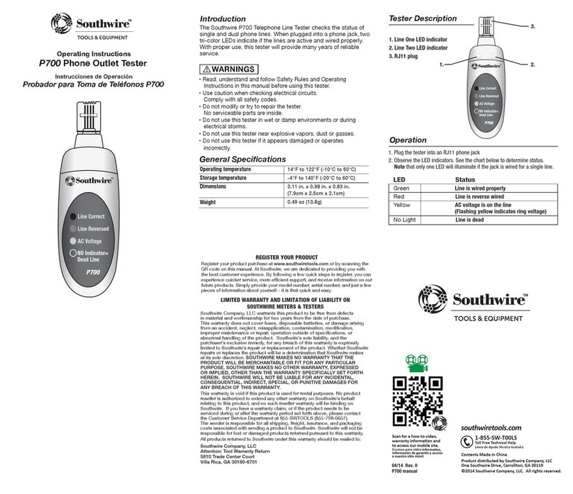 Southwire P700 User manual