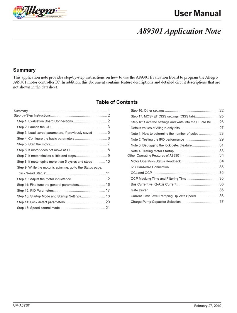 Allegro A89301 user manual