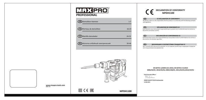 MaxPro PROFESSIONAL MPDH1100 manual
