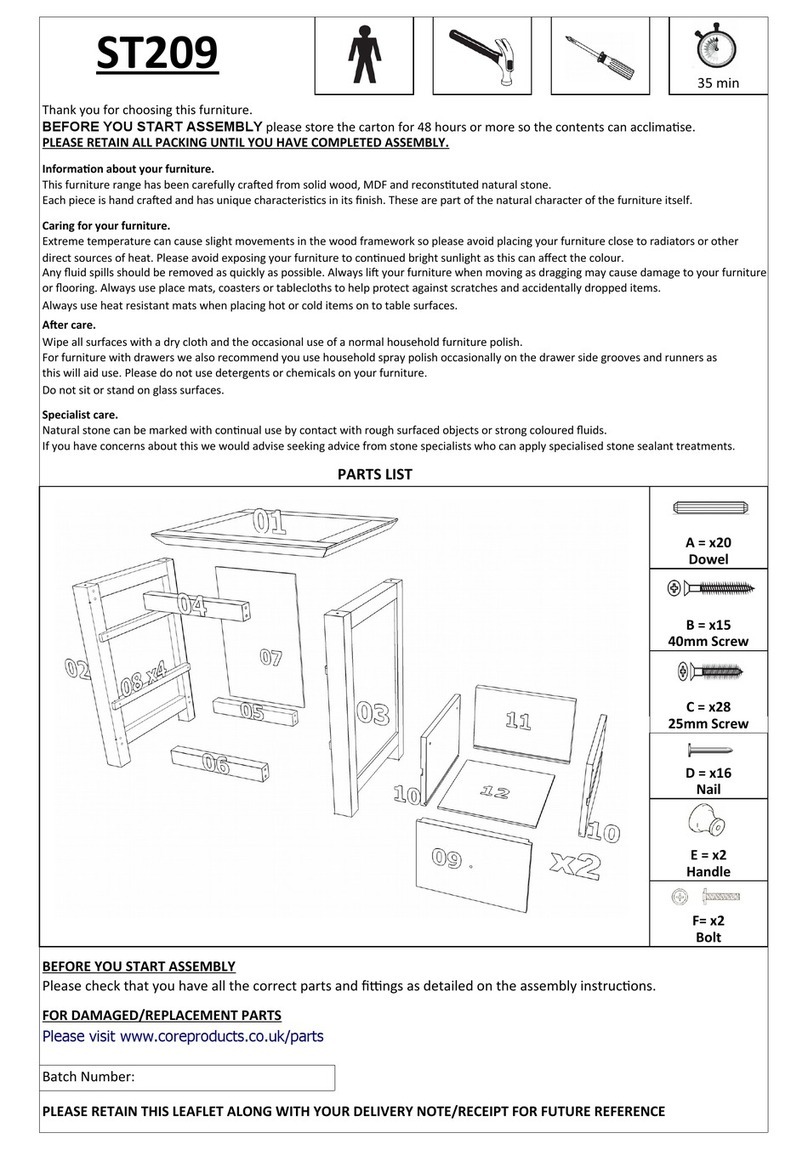 Core Products SEVILLE ST209 User manual Core Products SEVILLE ST209 User manual