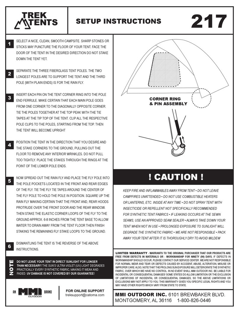 MMI TREK TENTS 217 Setup instructions