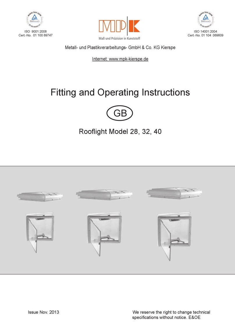 MPK 28 Fitting and operating instructions