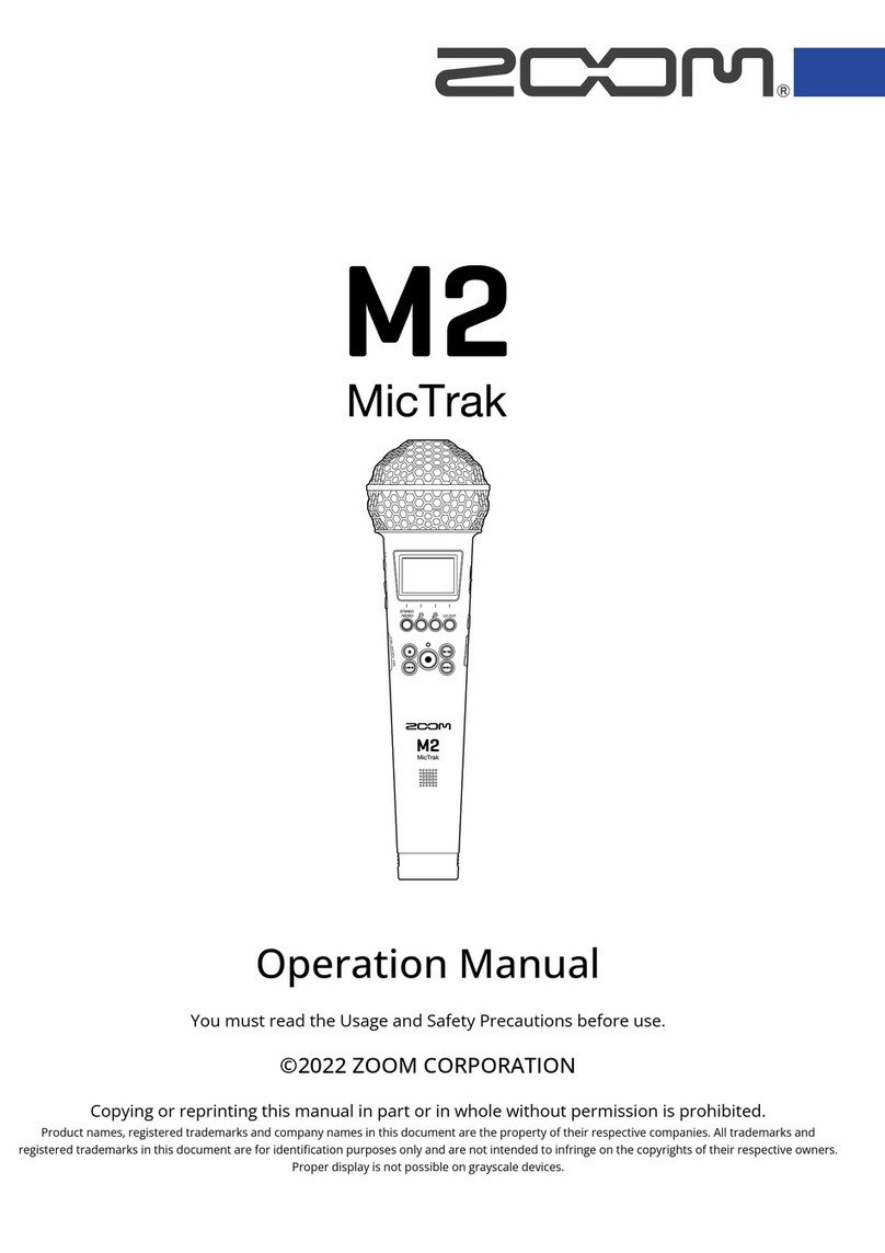 Zoom MicTrak M2 Operation manual