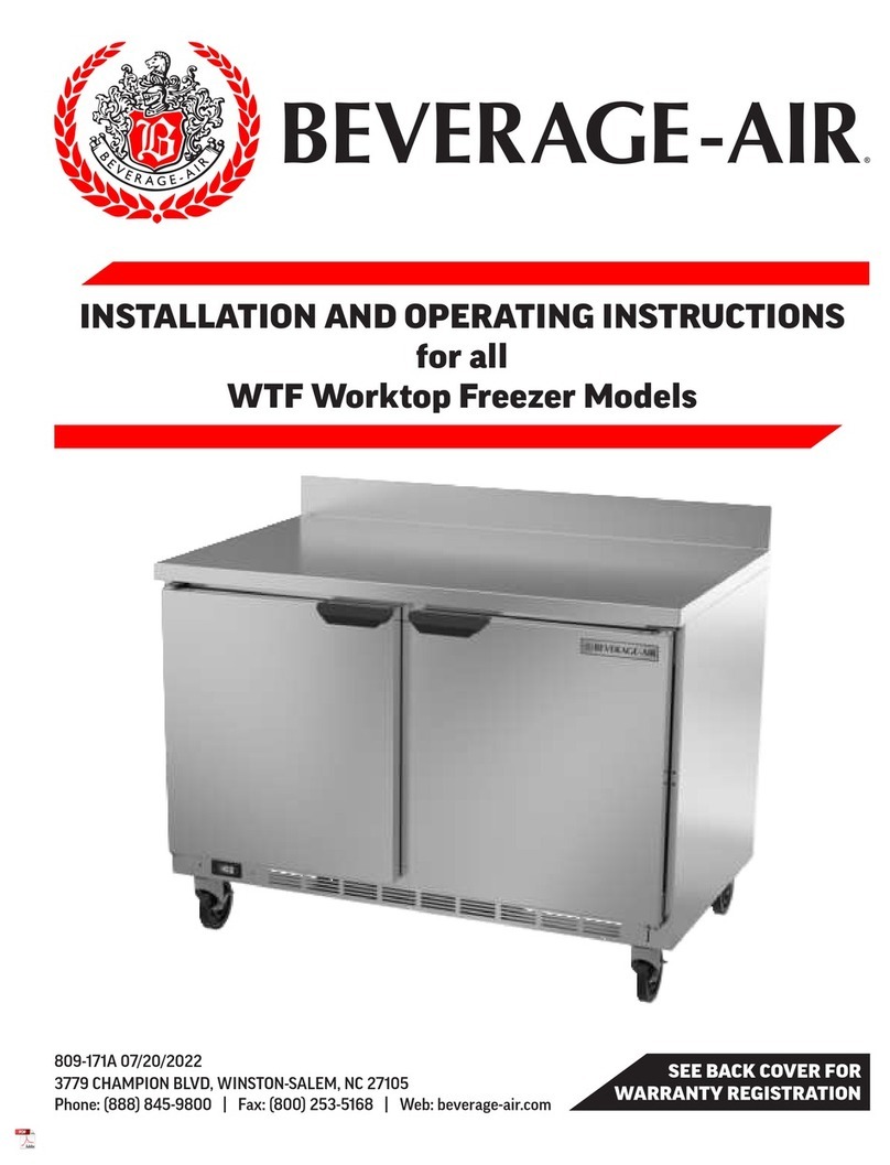 Alico Beverage-Air WTFR48AHC Installation and operating instructions