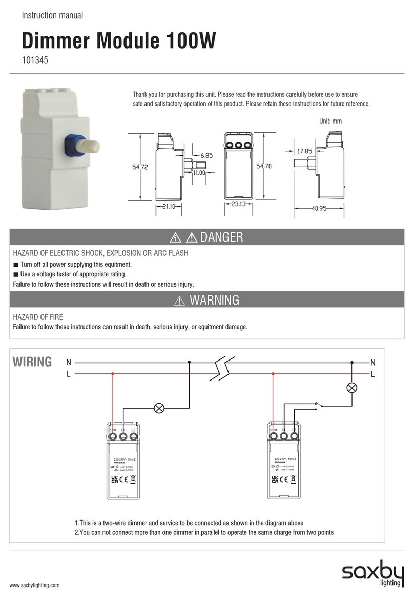 Saxby Lighting 101345 instruction manual