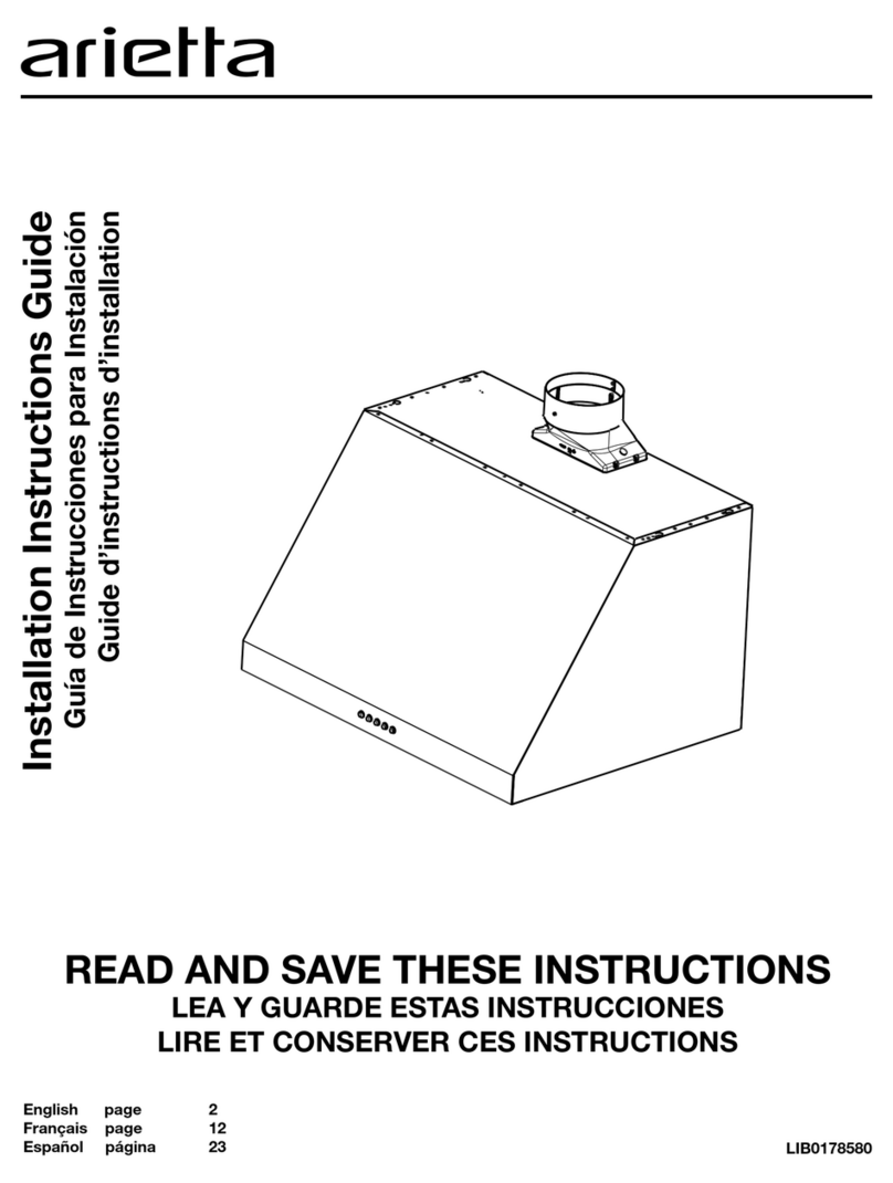 arietta ALZ430SSB Installation instruction guide