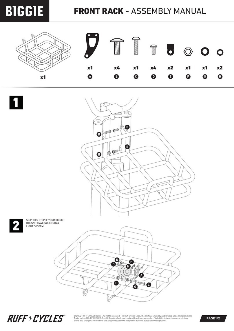 Ruff Cycles BIGGIE FRONT RACK User manual