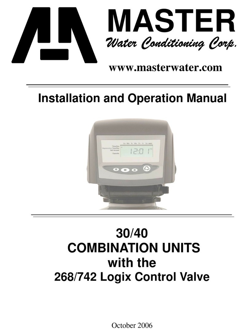 Master Water Conditioning FES-30T Installation and operation manual Master Water Conditioning FES-30T Installation and operation manual