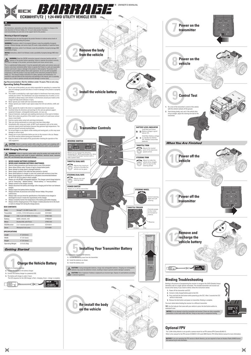 ECX Barrage ECX00019T1 User manual