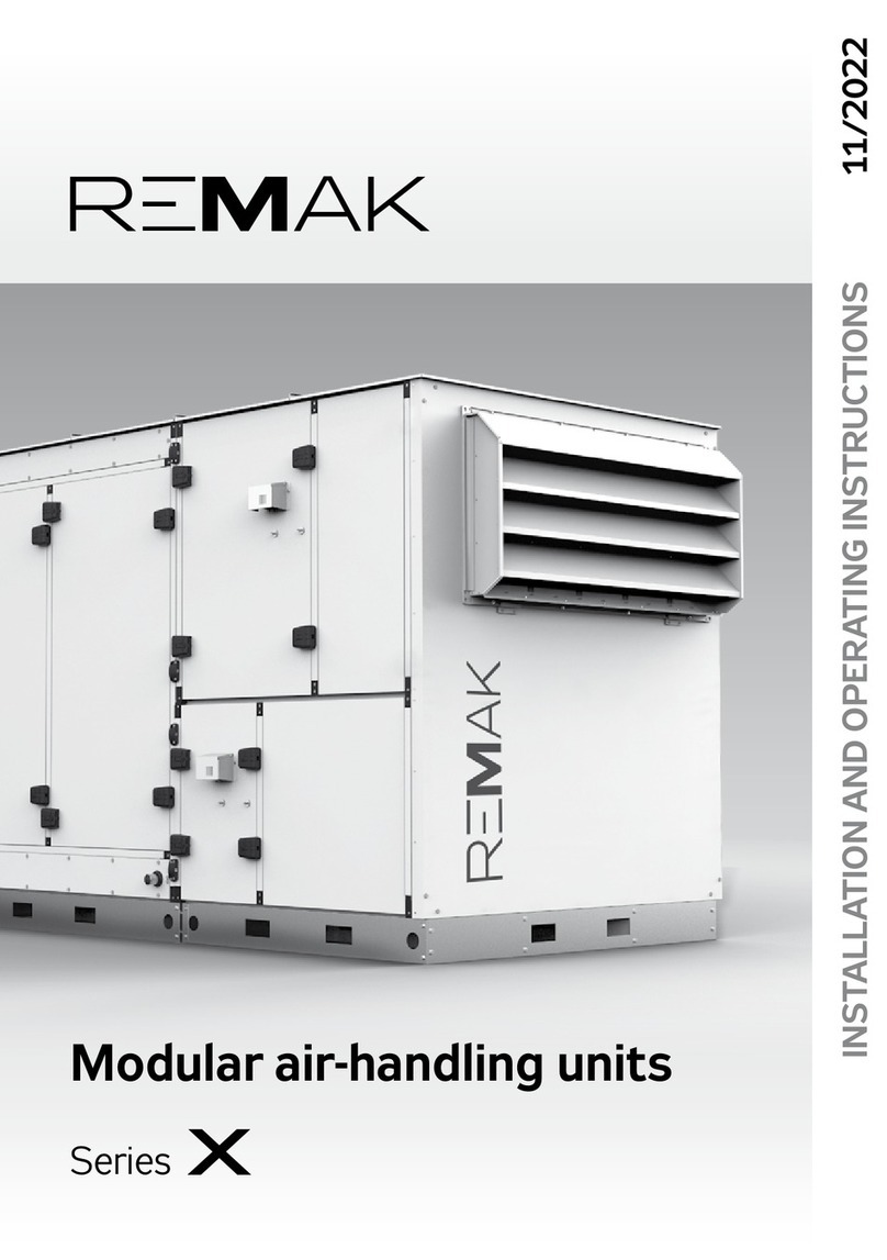 Remak X Series Installation and operating instructions