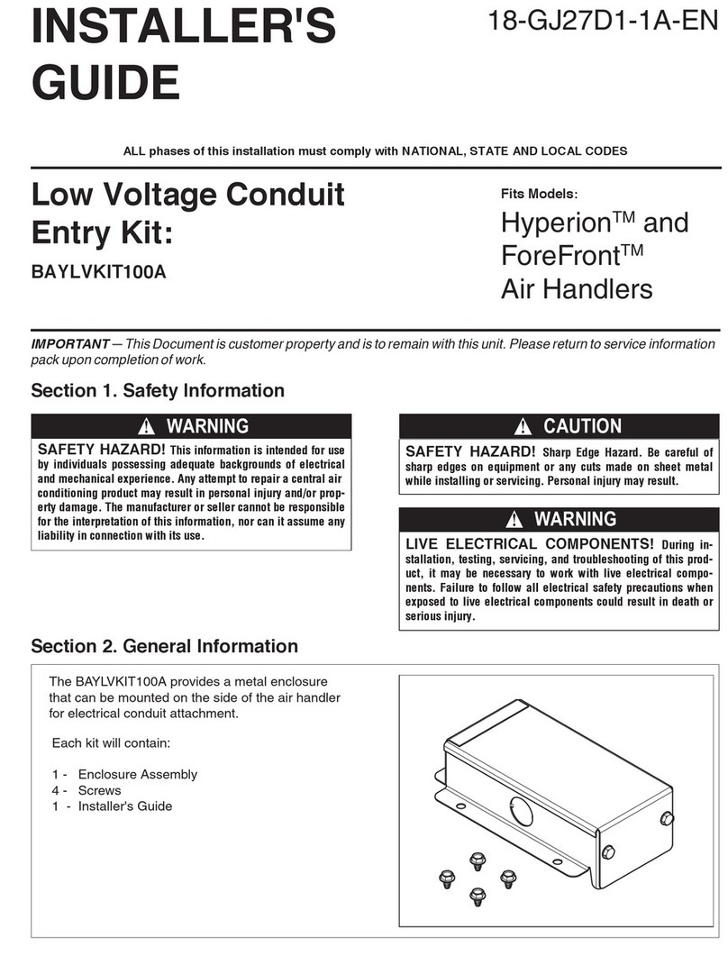 Trane BAYLVKIT100A Assembly instructions