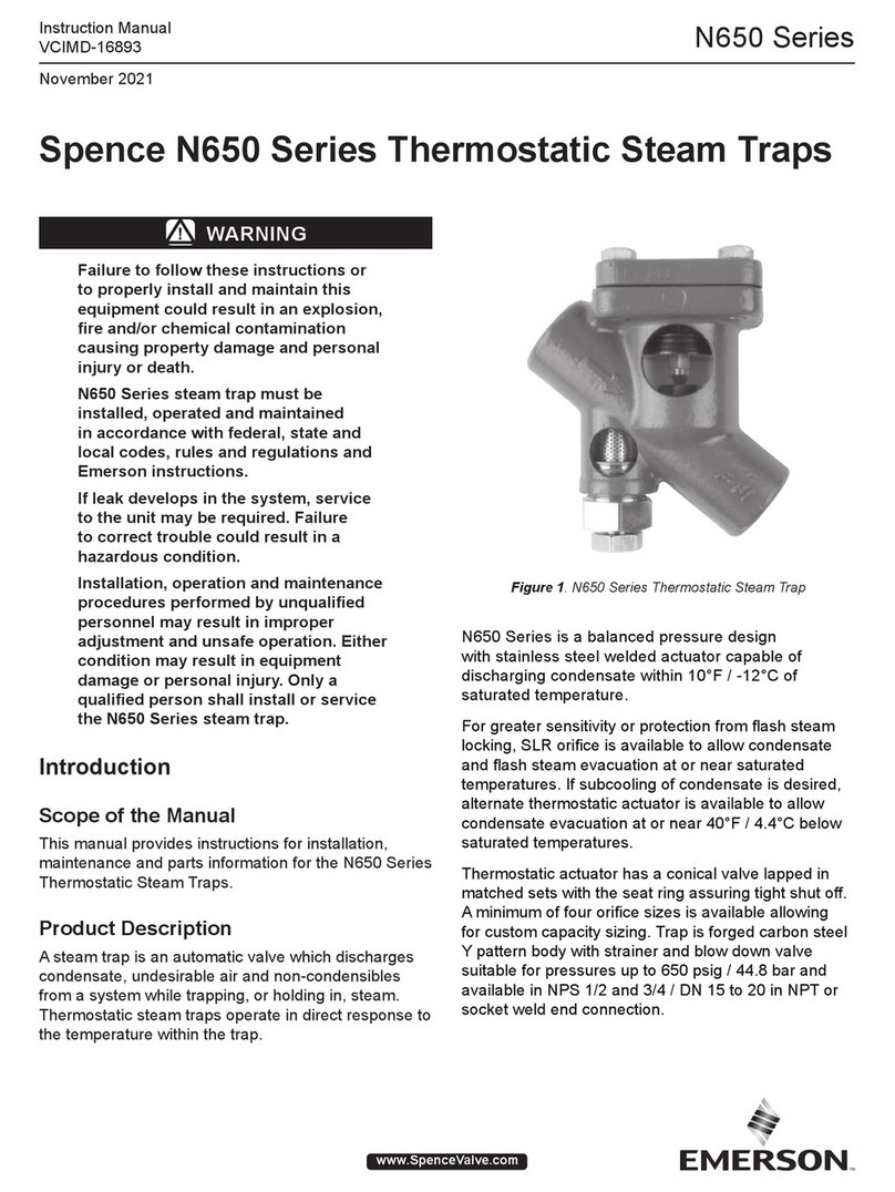 Emerson Spence N650 Series User manual