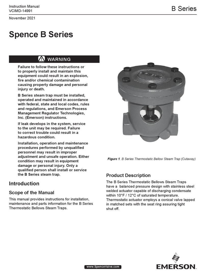 Emerson Spence B Series User manual Emerson Spence B Series User manual
