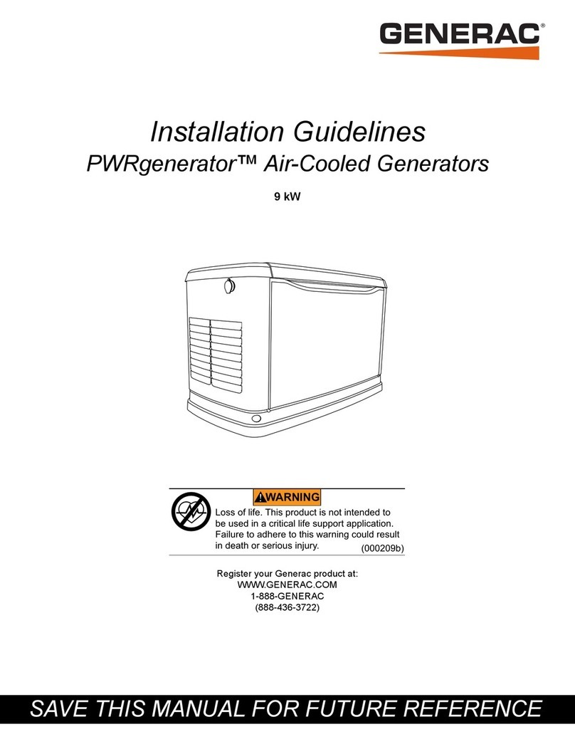 Generac Power Systems PWRgenerator 9 kW Installation guidelines