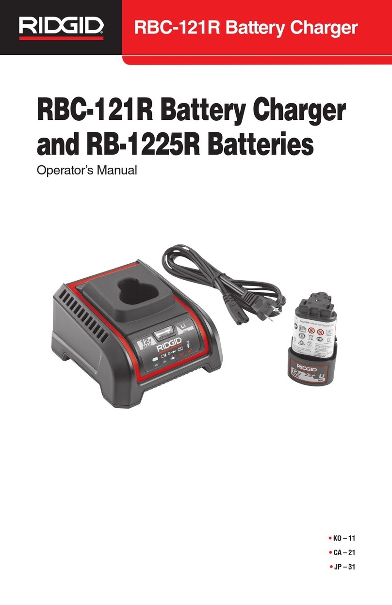 RIDGID RBC-121R Operator's manual