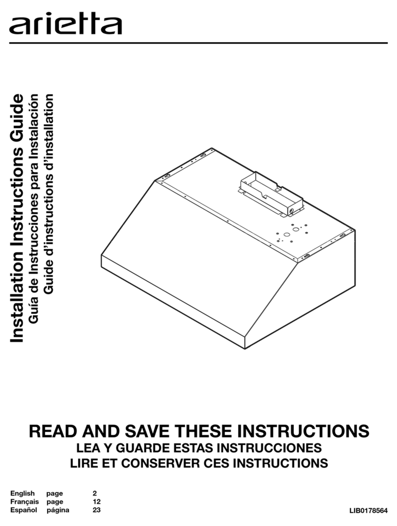 arietta ASG430SSB Installation instruction guide