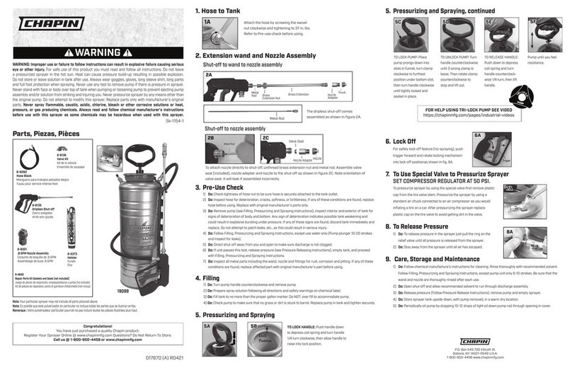 Chapin 19099 quick start guide