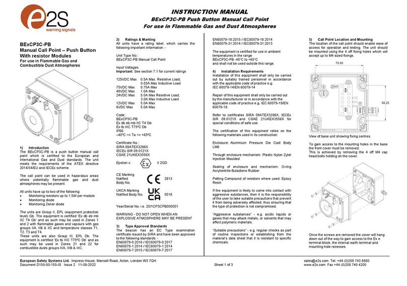 E2S BExCP3A-BG instruction manual
