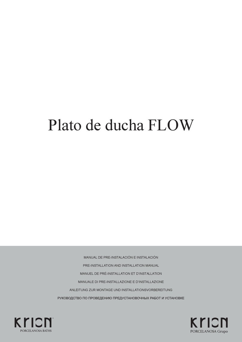 Porcelanosa krion FLOW PRE-INSTALLATION AND INSTALLATION MANUAL