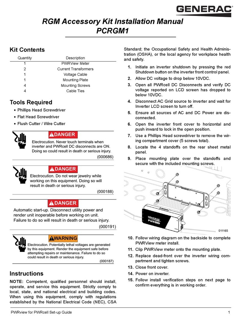 Generac Power Systems PCRGM1 installation manual Generac Power Systems PCRGM1 installation manual