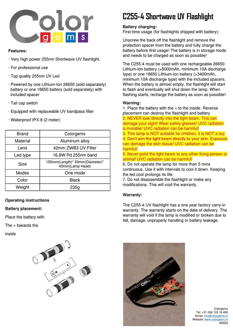 ColorGems C255-4 User manual