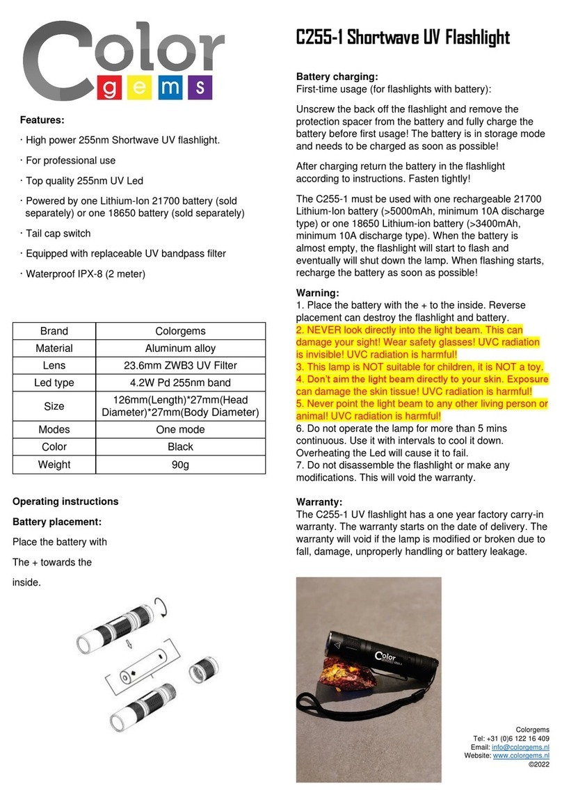 ColorGems C255-1 User manual