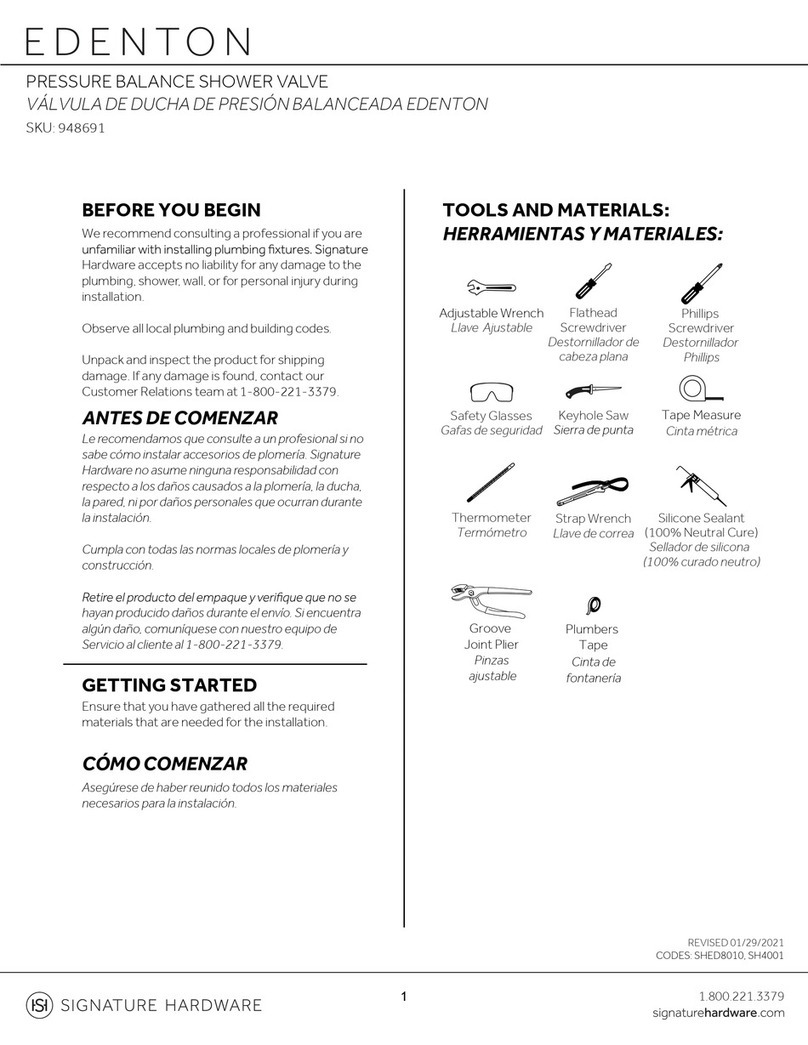 Signature Hardware EDENTON 948691 manual