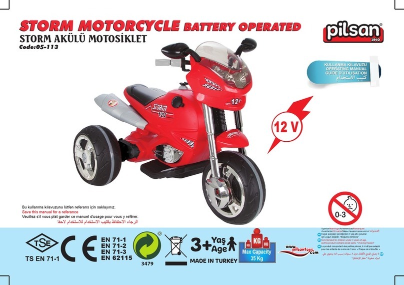 Pilsan STORM MOTORCYCLE BATTERY OPERATED User manual