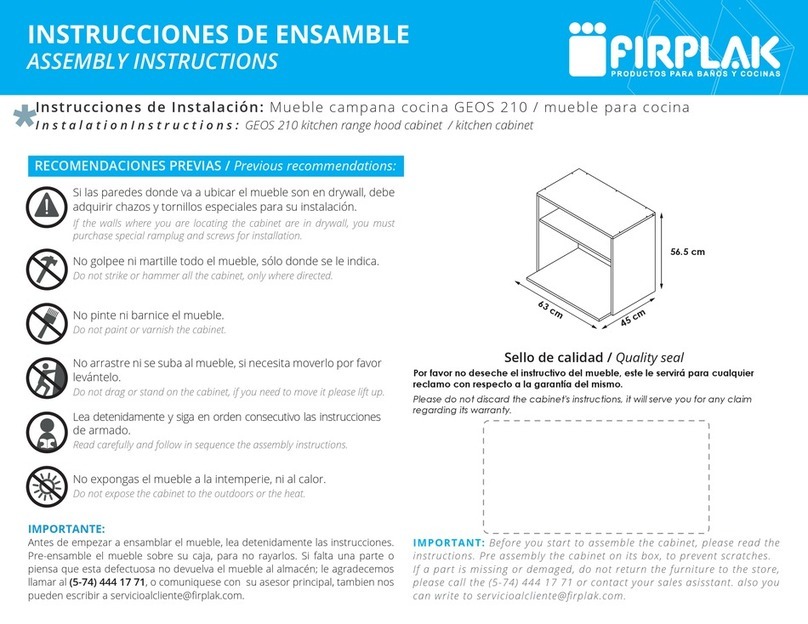 firplak GEOS 210 Assembly instructions