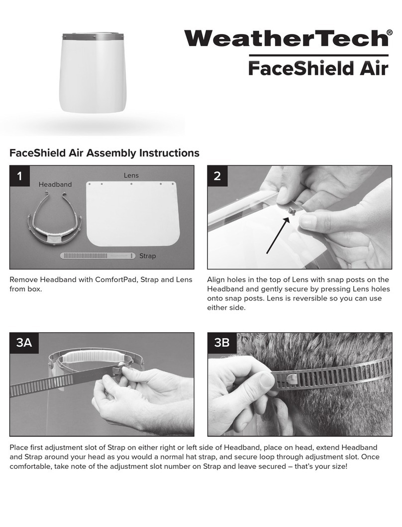 WeatherTech FaceShield Air User manual