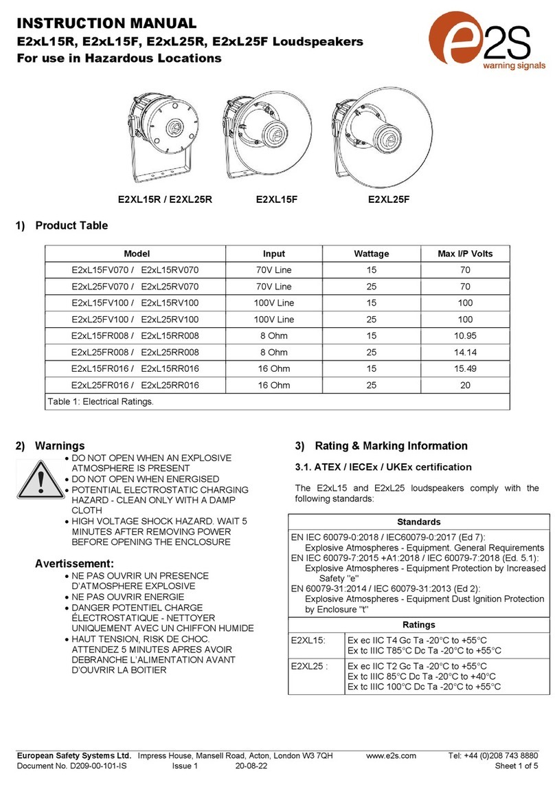 E2S E2xL15R User manual
