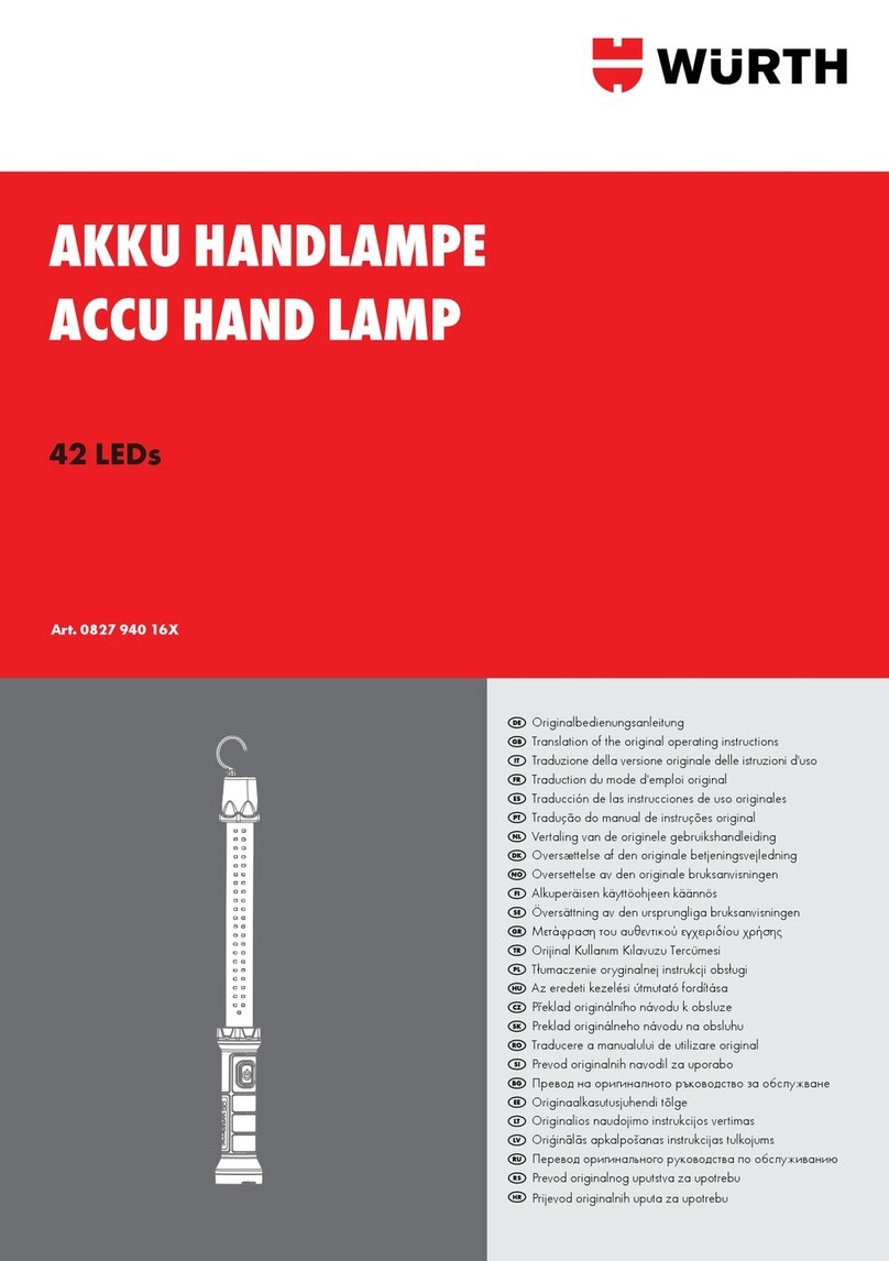 Würth 0827 940 16X Translation of the original operating instructions