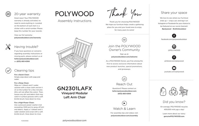 Polywood GN2301LAFX User manual