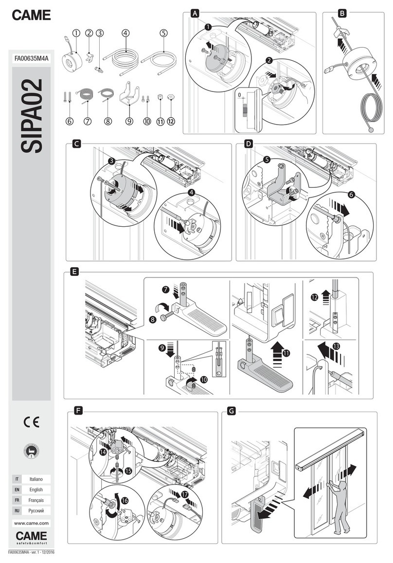 CAME SIPA02 quick start guide