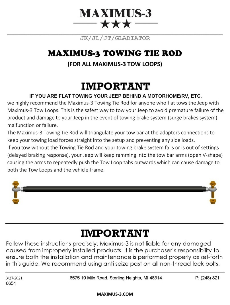 MAXIMUS-3 JK GLADIATOR instructions