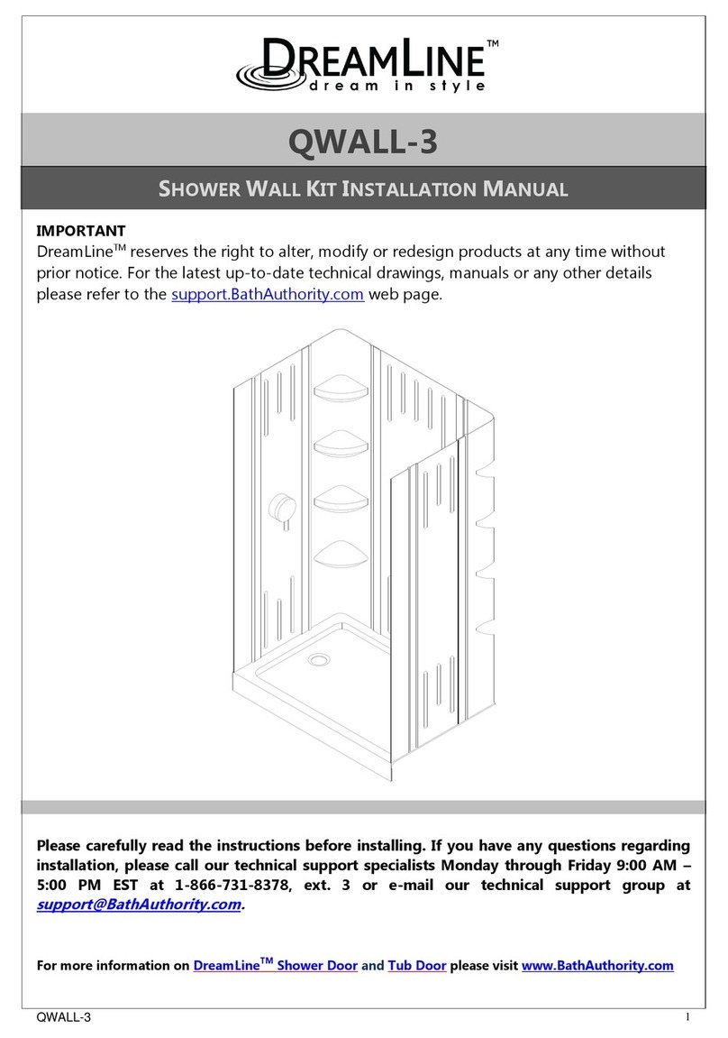 Dreamline QWALL-3 User manual Dreamline QWALL-3 User manual