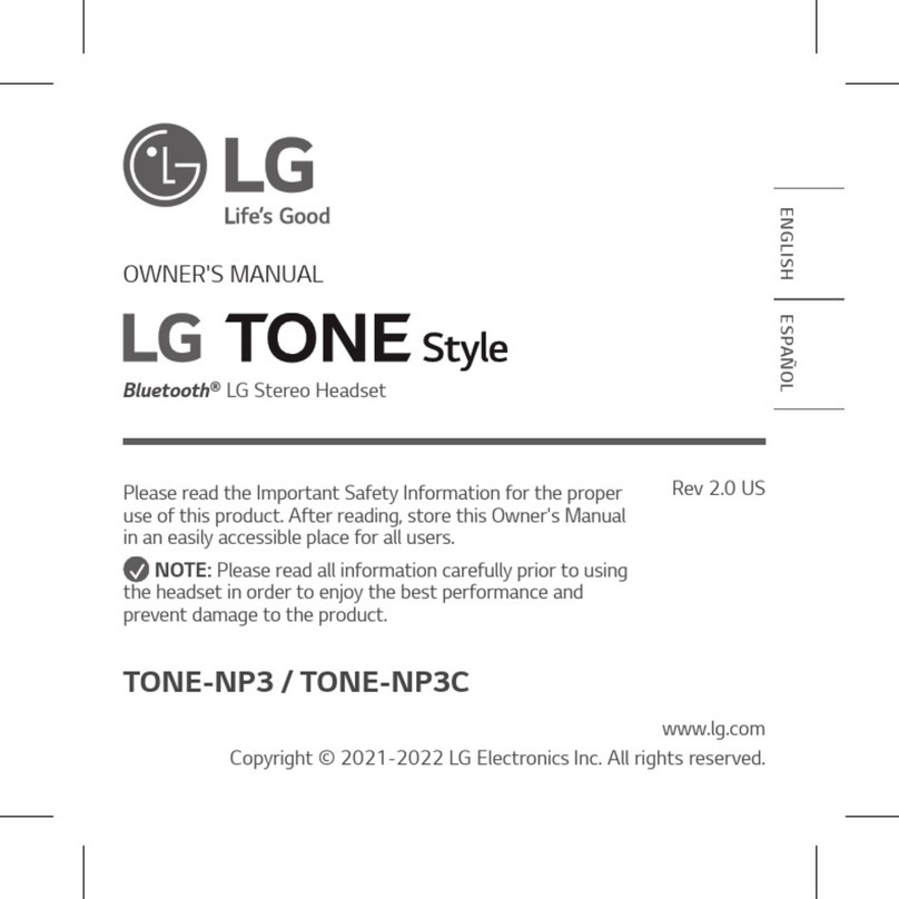 LG TONE Style TONE-NP3C owner's manual