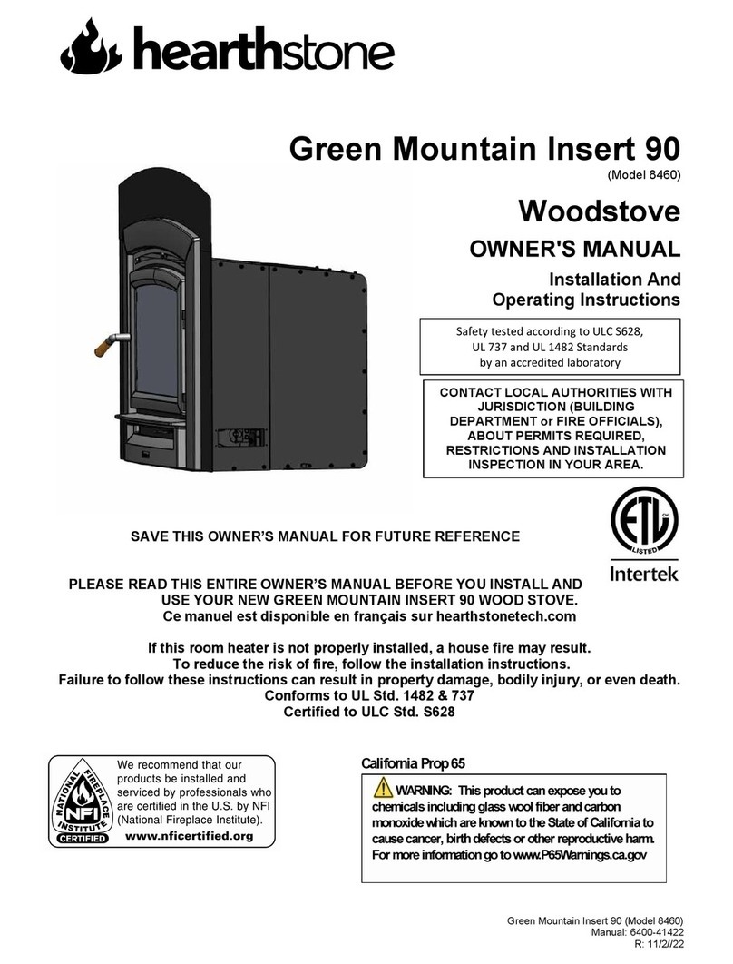 HearthStone Green Mountain Insert 90 User manual HearthStone Green Mountain Insert 90 User manual