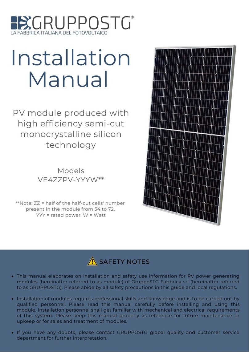 GRUPPOSTG SOLARGREEN VE4 PV Series installation manual GRUPPOSTG SOLARGREEN VE4 PV Series installation manual
